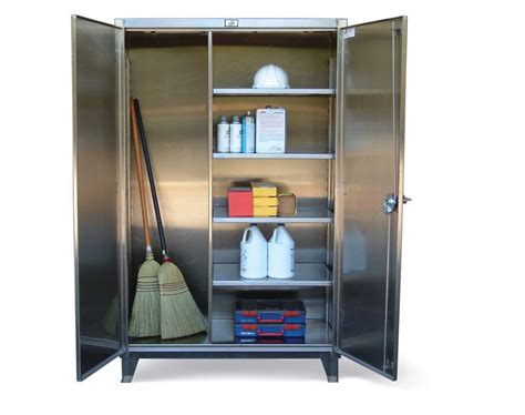 stainless steel janitor cabinet